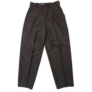 Chezani Louis Raphael Women 12 Brown Pants 100% Wool Office Career Lining